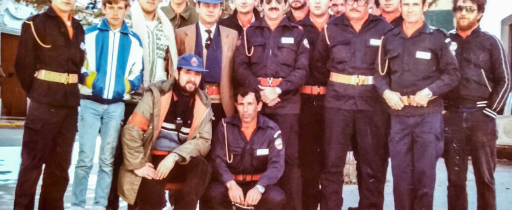 Voluntarios de Sanlúcar, Chipiona y Rota, pertenecientes a RESCA. Año 1982.