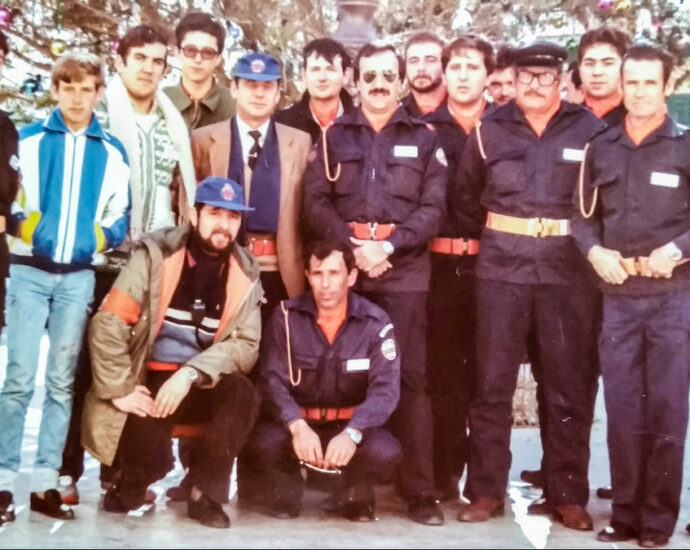 Voluntarios de Sanlúcar, Chipiona y Rota, pertenecientes a RESCA. Año 1982.