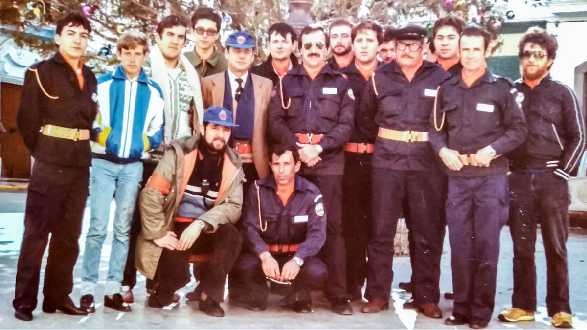 Voluntarios de Sanlúcar, Chipiona y Rota, pertenecientes a RESCA. Año 1982.