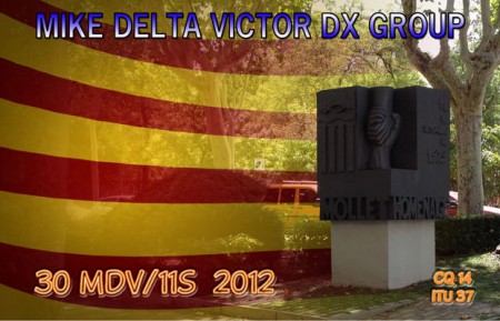 QSL que se enviará al contacto confirmado en esta activación MDV DX Group