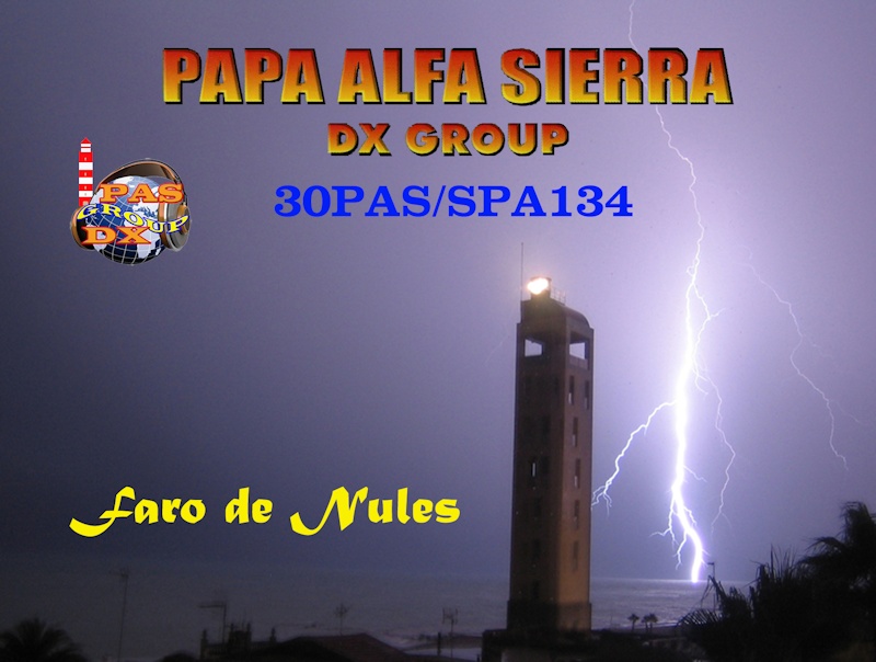 QSL del Grupo PAS activando faros