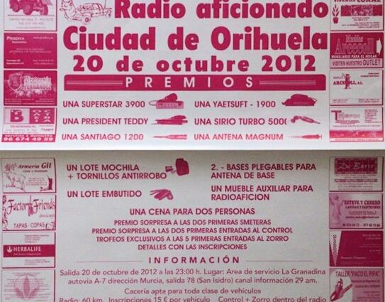 I Cacería al Zorro Ciudad de Orihuela, el 20 de octubre de 2012