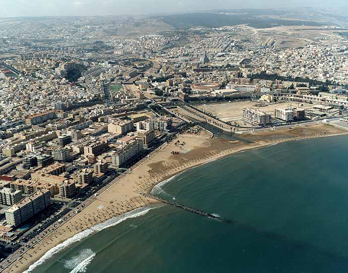 Vista aérea de la ciudad autónoma de Melilla