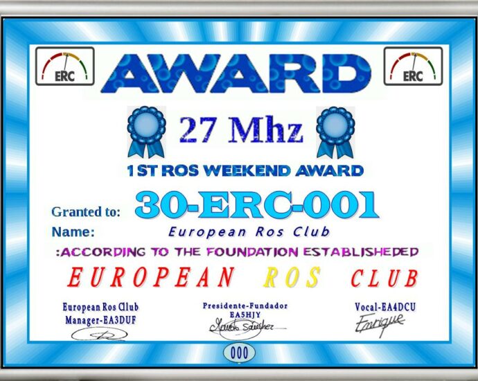 30ERC001, 1er ROS Weekend en 27 MHz
