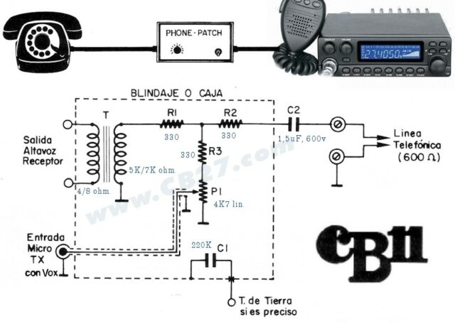 Montaje de un sencillo adaptador telefónico o ‘phone patch’