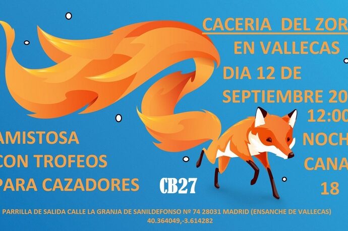 Gráfico anunciador de la prueba de radiogoniometría deportiva