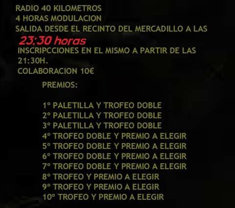 Cartel anunciador de la prueba de radiogoniometría deportiva