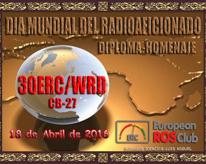 Diploma en conmemoración del DIA mundial de los radioaficionados en CB-27