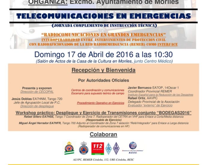 Jornada sobre telecomunicaciones de emergencias.
