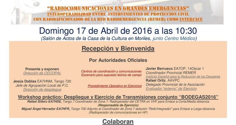 Jornada sobre telecomunicaciones de emergencias.