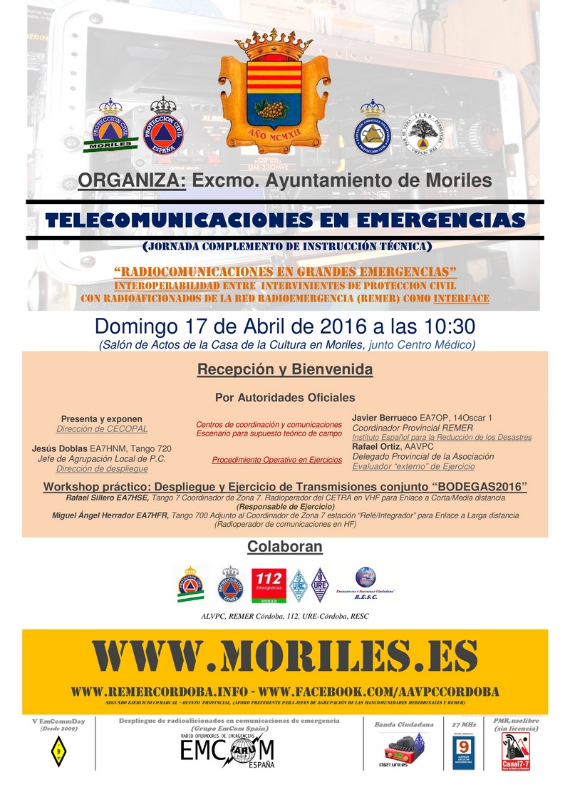 Jornada sobre telecomunicaciones de emergencias.