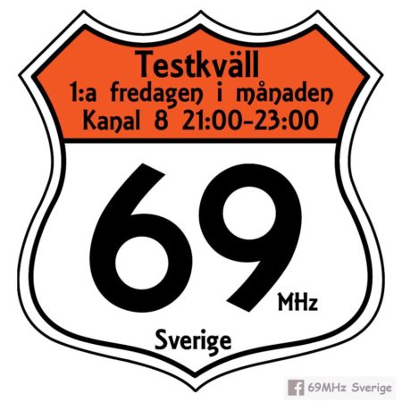 Suecia, CB en VHF, 69 MHz, 25w, uso sin licencia.