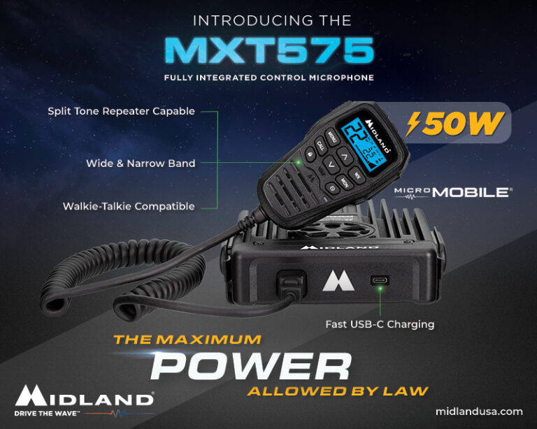 MXT575 MicroMobile el nuevo mini poderoso transceptor GMRS de Midland