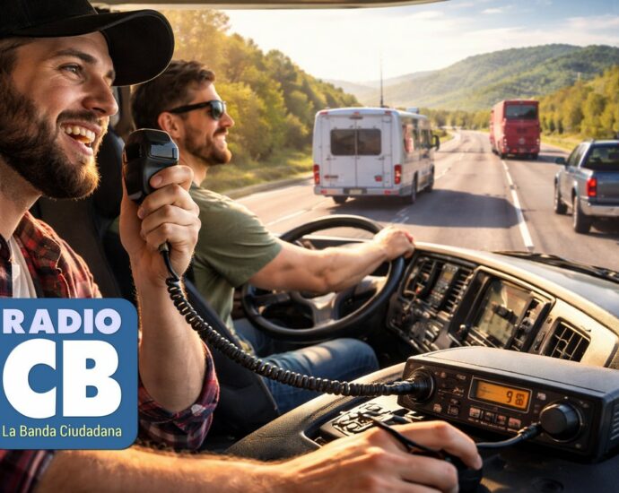 La radio CB en carretera.