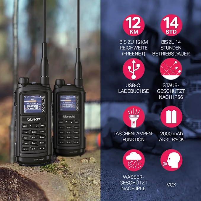 Albrecht TecTalk Duo: PMR446 + Freenet