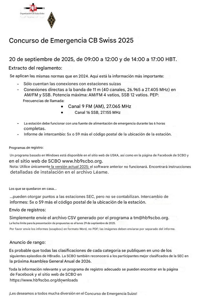 Swiss Emergency Contest 2025