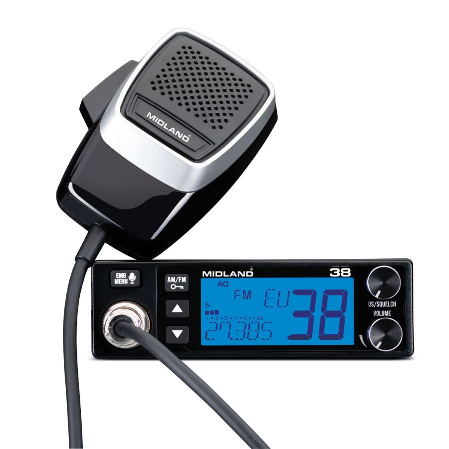 Una sencilla radio de CB será suficiente para tomar parte en una rueda de control (Foto cortesía Midland Ibérica) Midland 38