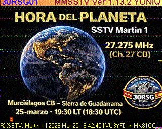 Actividad SSTV en CB del grupo 30RSG.